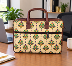 Kalamkari Inspired Printed Laptop Bag
