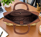 Kalamkari Inspired Printed Laptop Bag