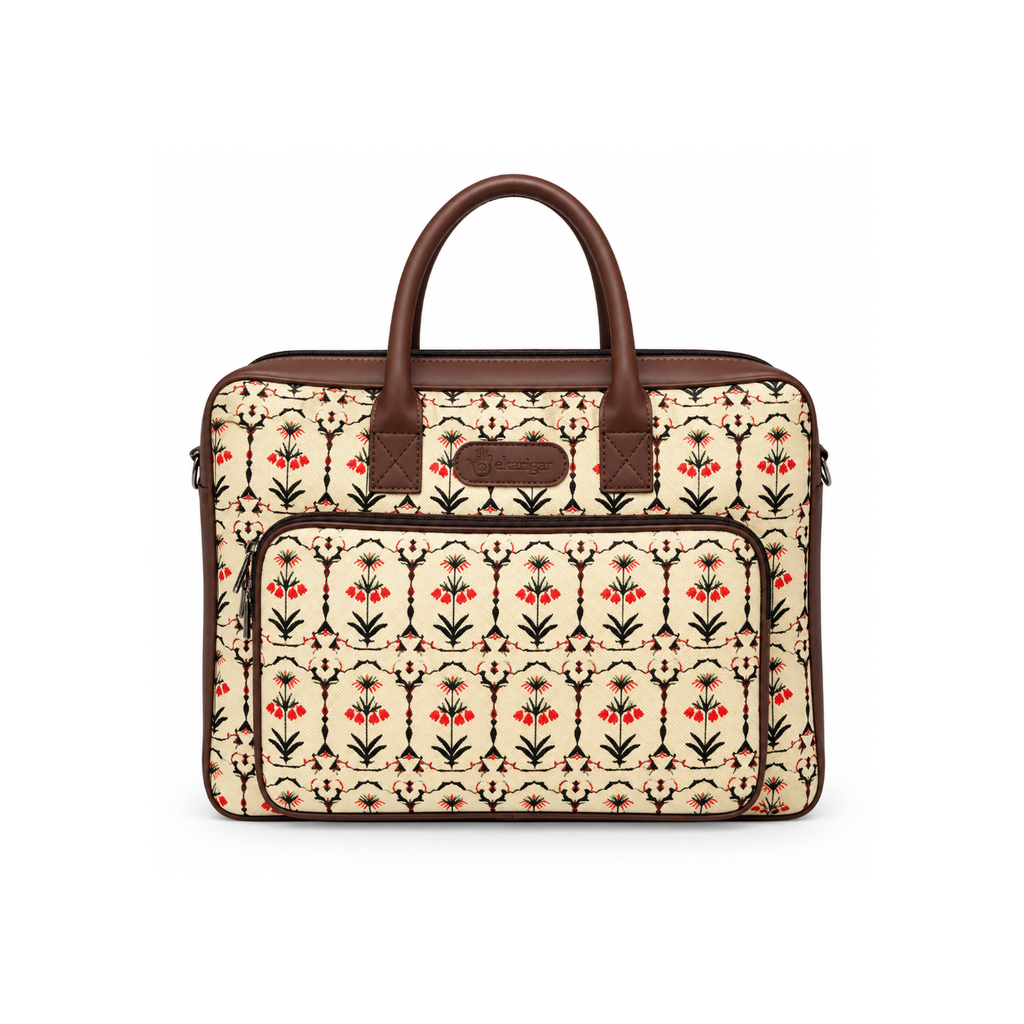 Ethnic Printed Laptop Bag for Women