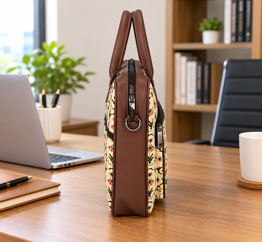 Ethnic Printed Laptop Bag for Women