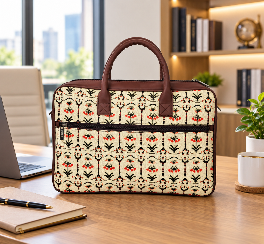 Ethnic Printed Laptop Bag for Women