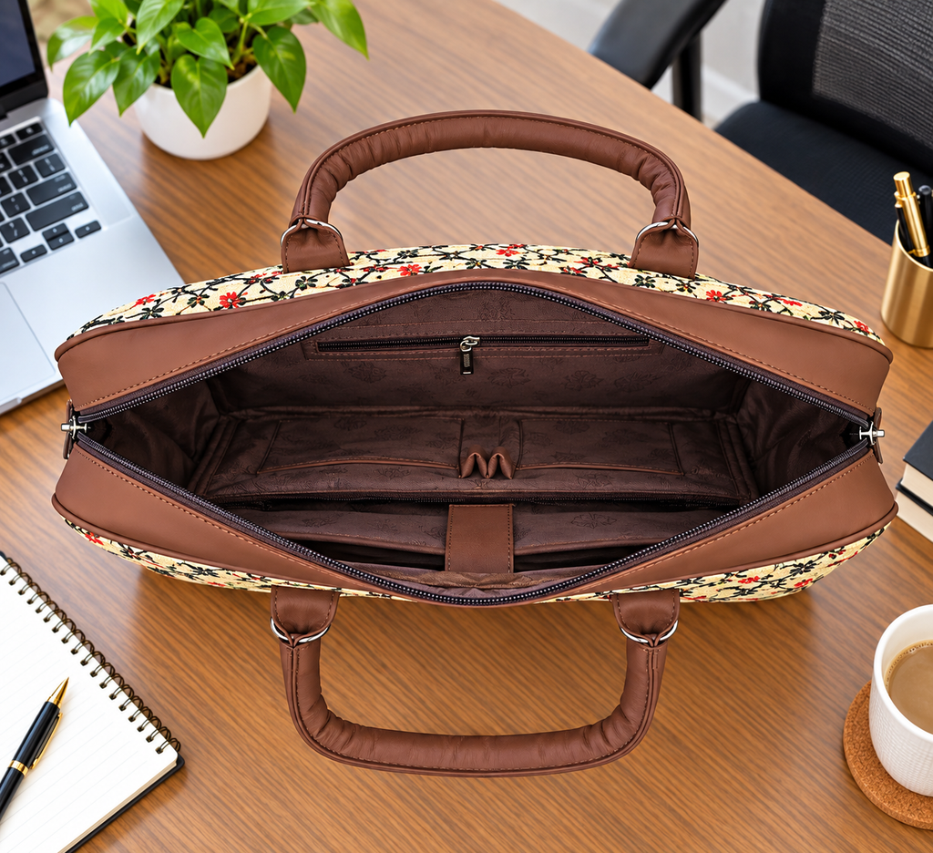 Ethnic Printed Laptop Bag for Women