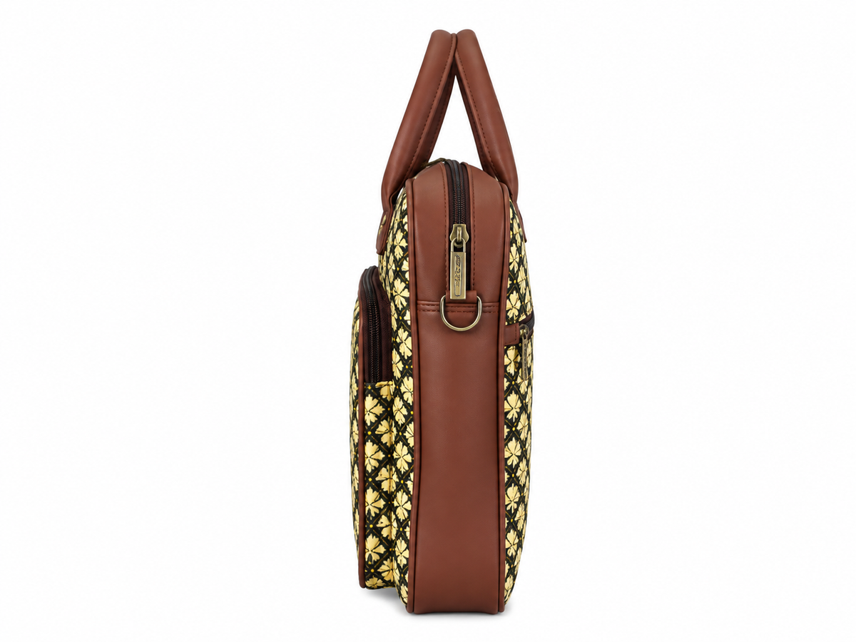 Bidri Printed Laptop Bag for Women