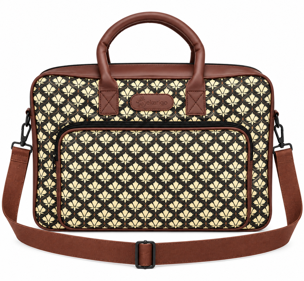 Bidri Printed Laptop Bag for Women
