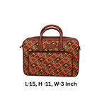 Bidri Printed Laptop Bag for Women