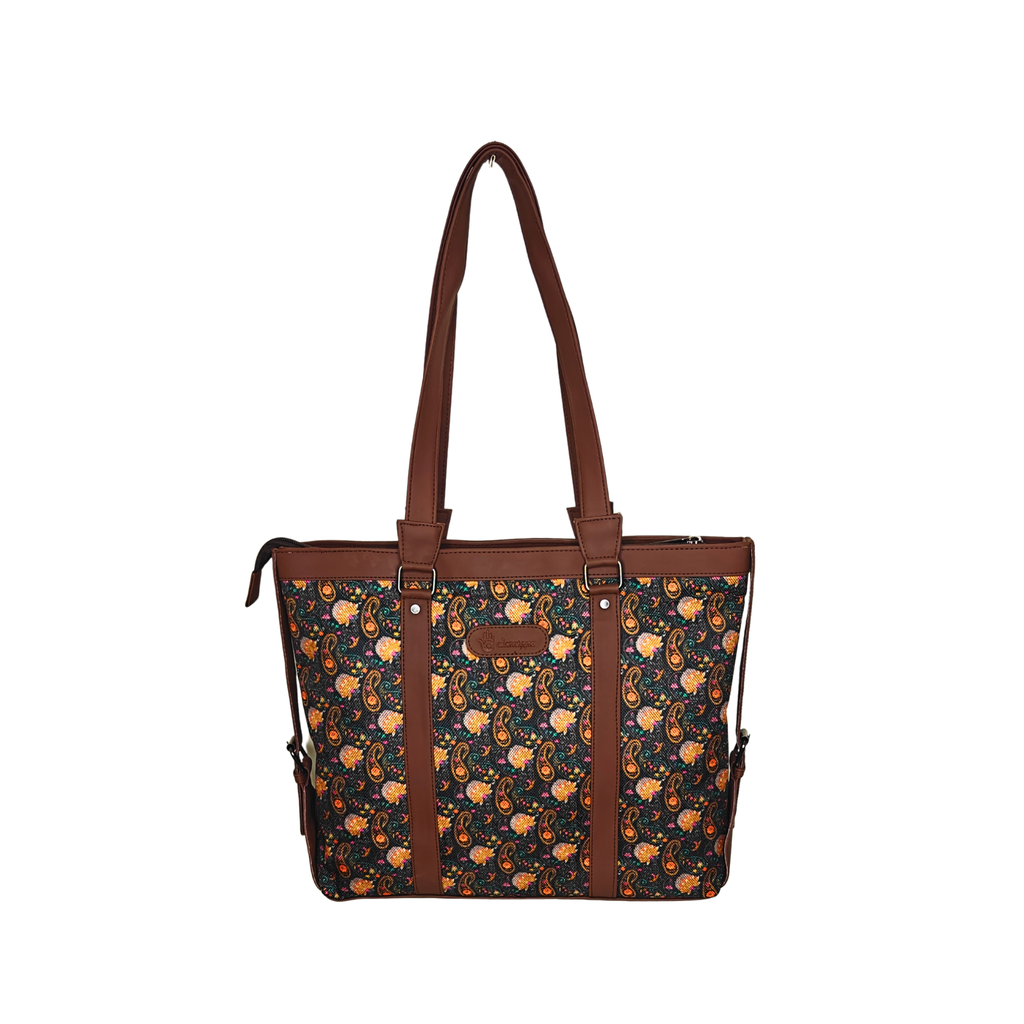 Printed Women’s Office Tote Bag – Bagru Design