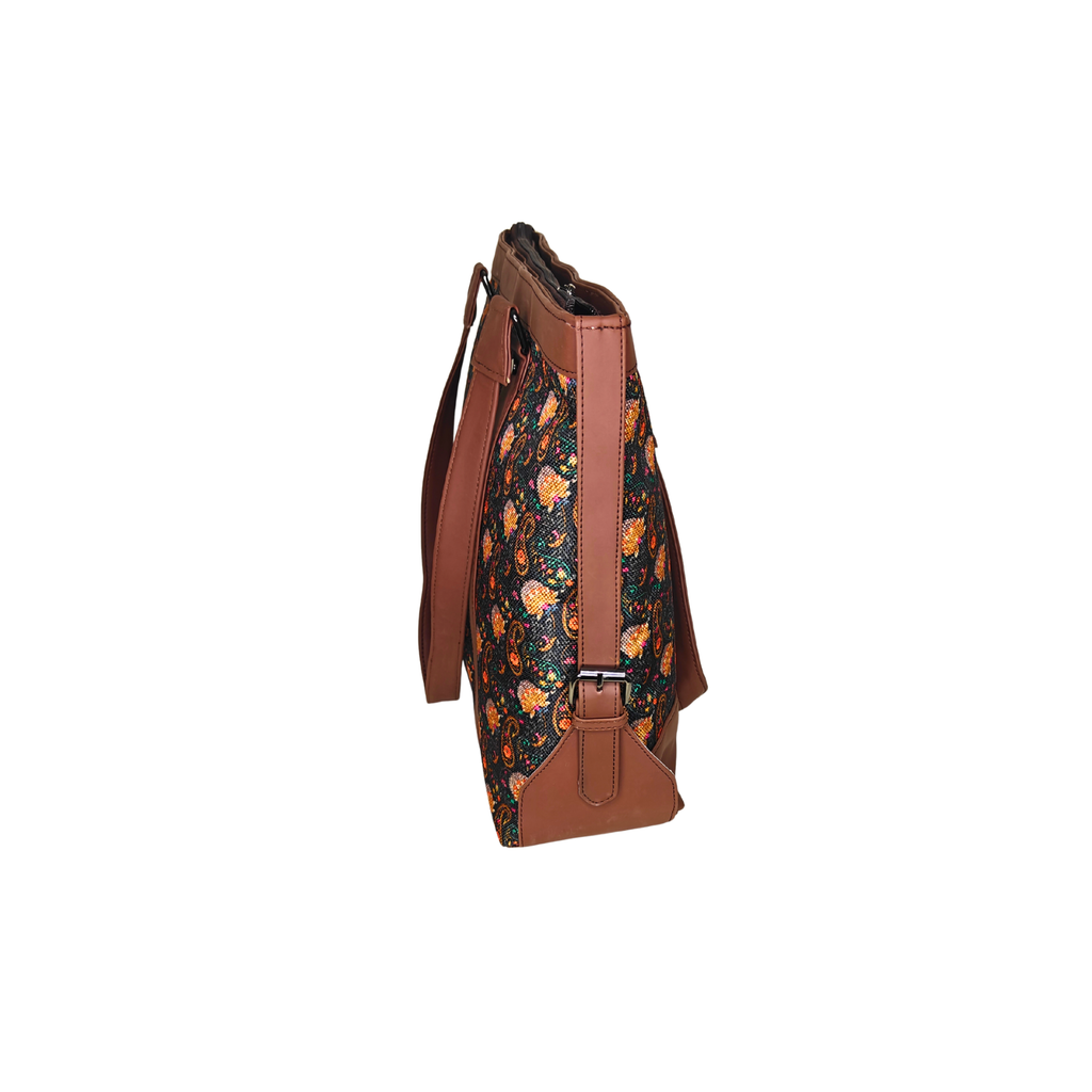 Printed Women’s Office Tote Bag – Bagru Design