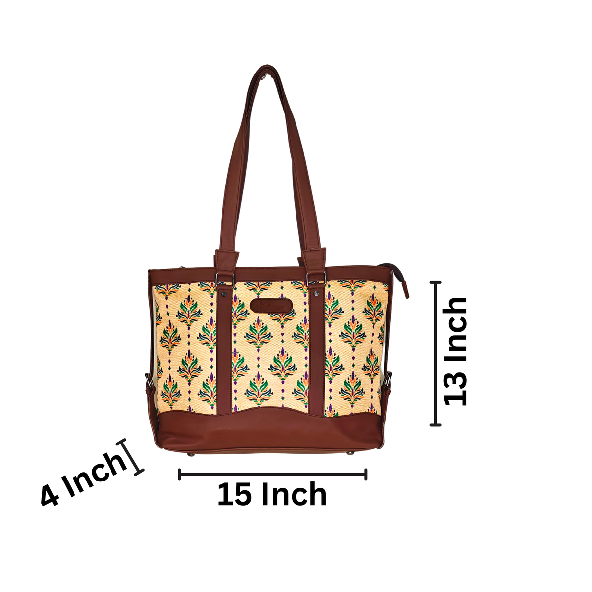 Printed Women’s Office Tote Bag – Bagru Design