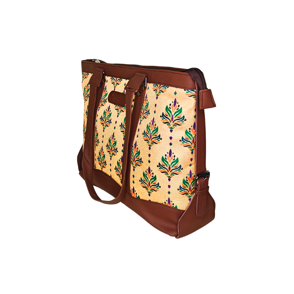 Printed Women’s Office Tote Bag – Bagru Design