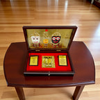 Gold-Silver Plated Jagannath, Balabhadra and Subhadra Charan Paduka