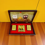 Gold-Silver Plated Jagannath, Balabhadra and Subhadra Charan Paduka
