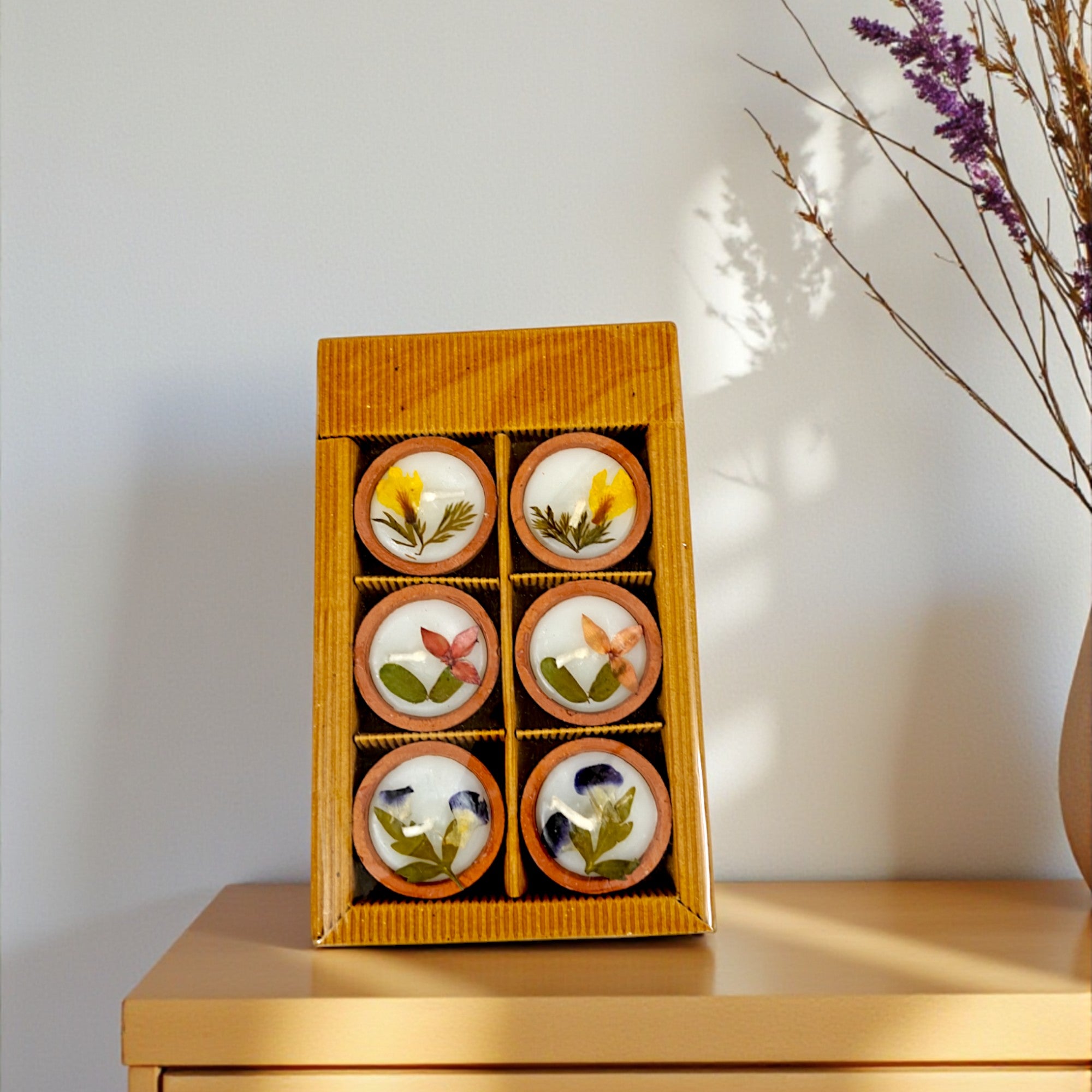 Diwali Essential Candle Gift Set for Festivals and Home Decor -Pack of 6