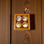 Handmade Aroma Candles with Natural Flower infused in terracotta Pot