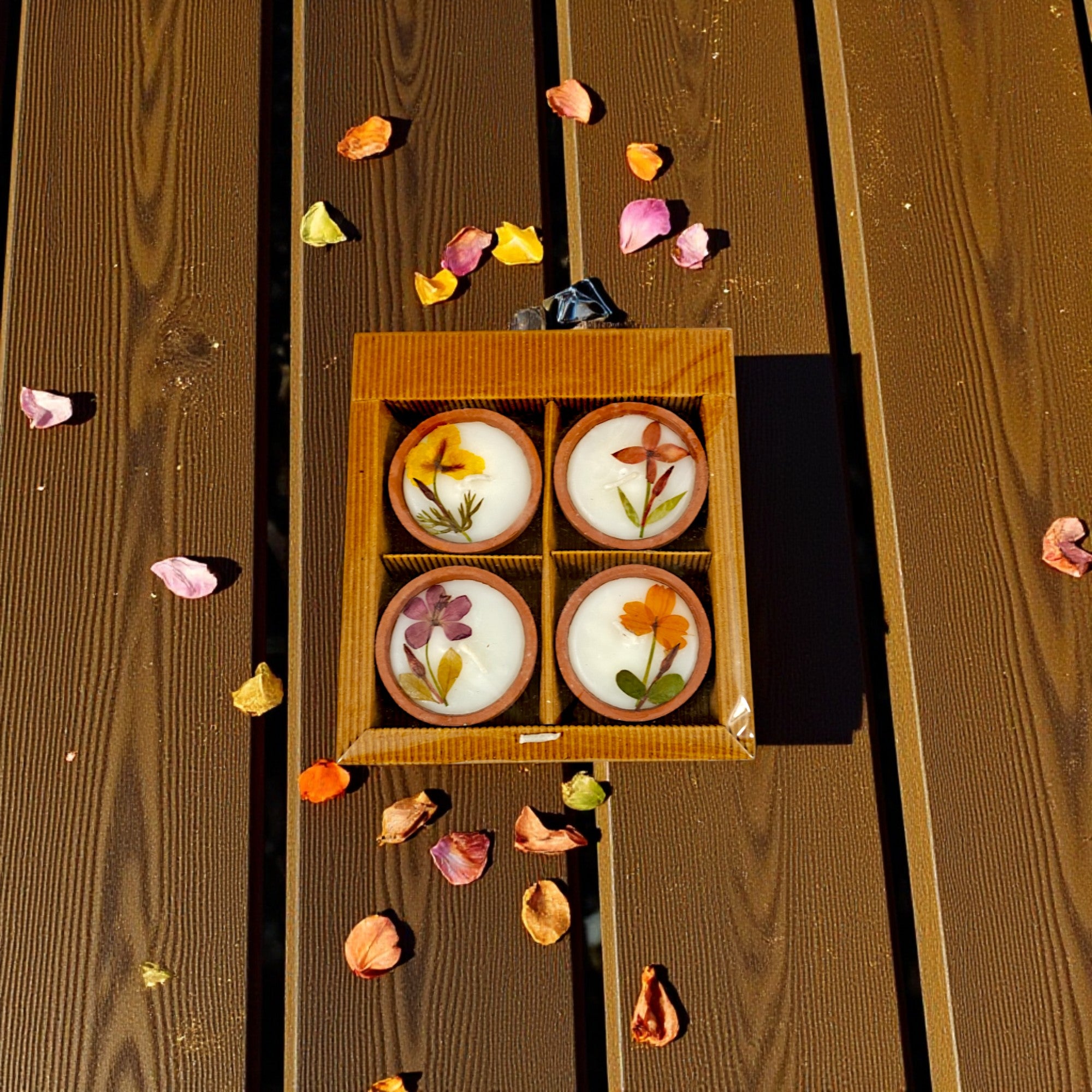 Diwali Essential Candle Gift Set for Festivals and Home Decor -Pack of 4