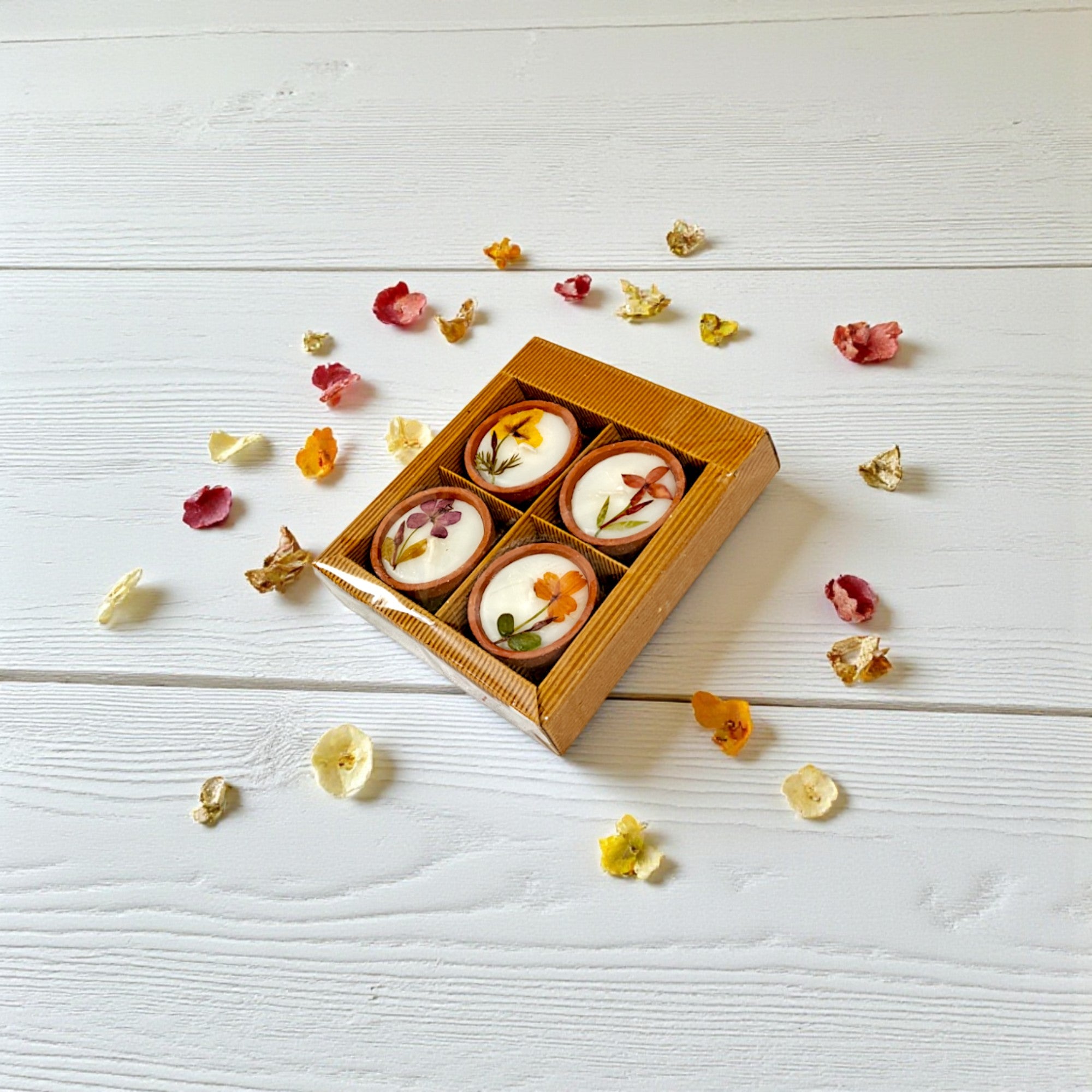 Diwali Essential Candle Gift Set for Festivals and Home Decor -Pack of 4