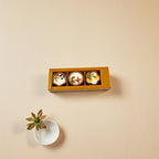 Handmade Aroma Candles with Natural Flower infused in terracotta Pot -Pack of 3