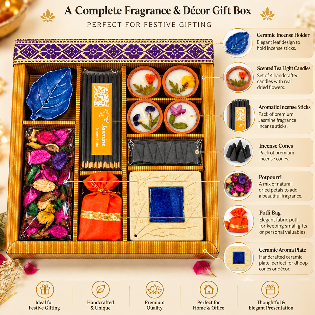 Handmade Candle and Incense Gift Box