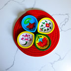 Multicolor Ceramic Hand Painted Deepak - Speckle Design, Set of 4