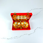 Silver Plated 2 Bowl Set with 2 Spoons & 1 Tray