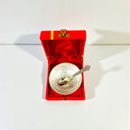 Silver Plated Bowl with Spoons For Gifting and Home Decor