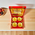 Silver Plated Bowl and Spoons set of 4 with Tray For Gifting and Home Decor