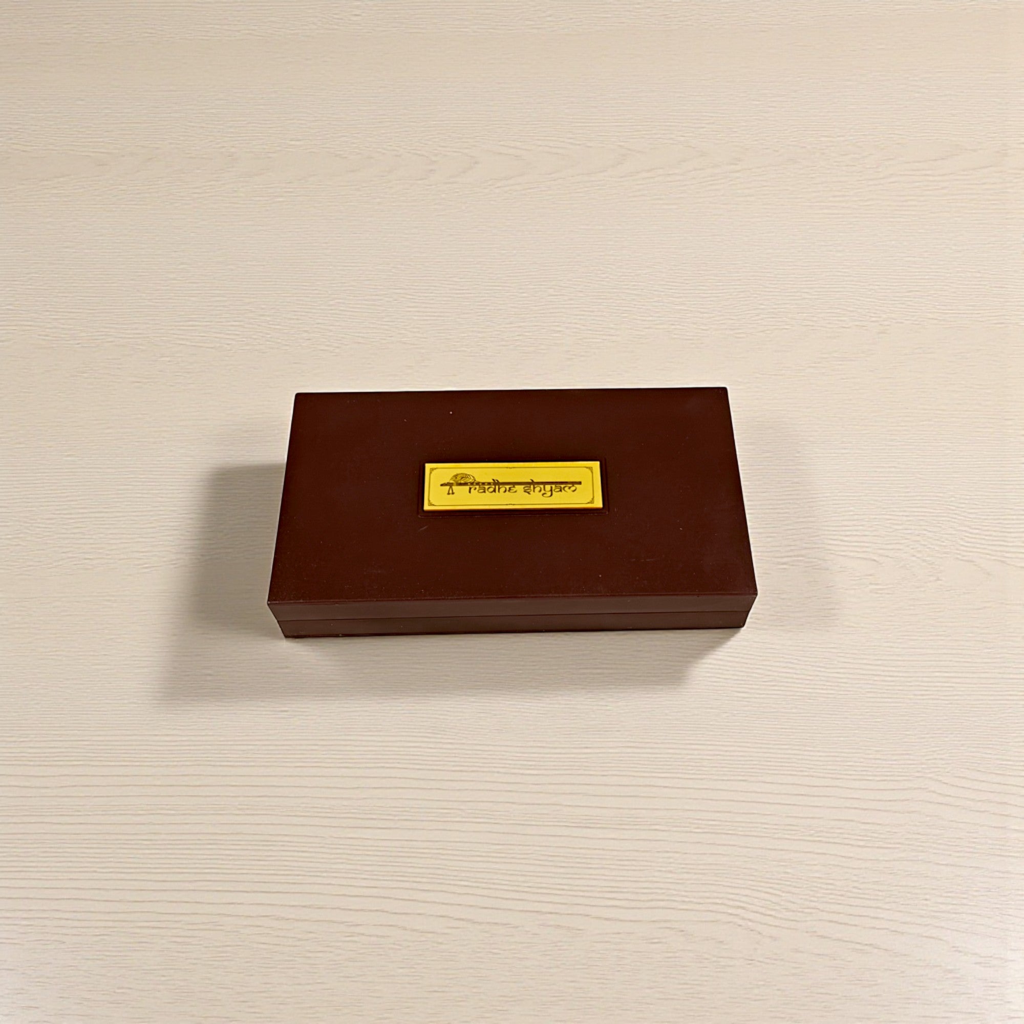 Gold-Silver Plated Shree Radha Krishna Ji Charan Paduka Prayer Box