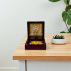 Gold-Silver Plated Shree Balaji Ji Charan Paduka Prayer Box