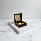 Gold-Silver Plated Shree Balaji Ji Charan Paduka Prayer Box