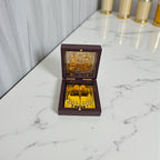 Gold-Silver Plated Shree Laxmi Ganesh Ji Charan Paduka Prayer Box