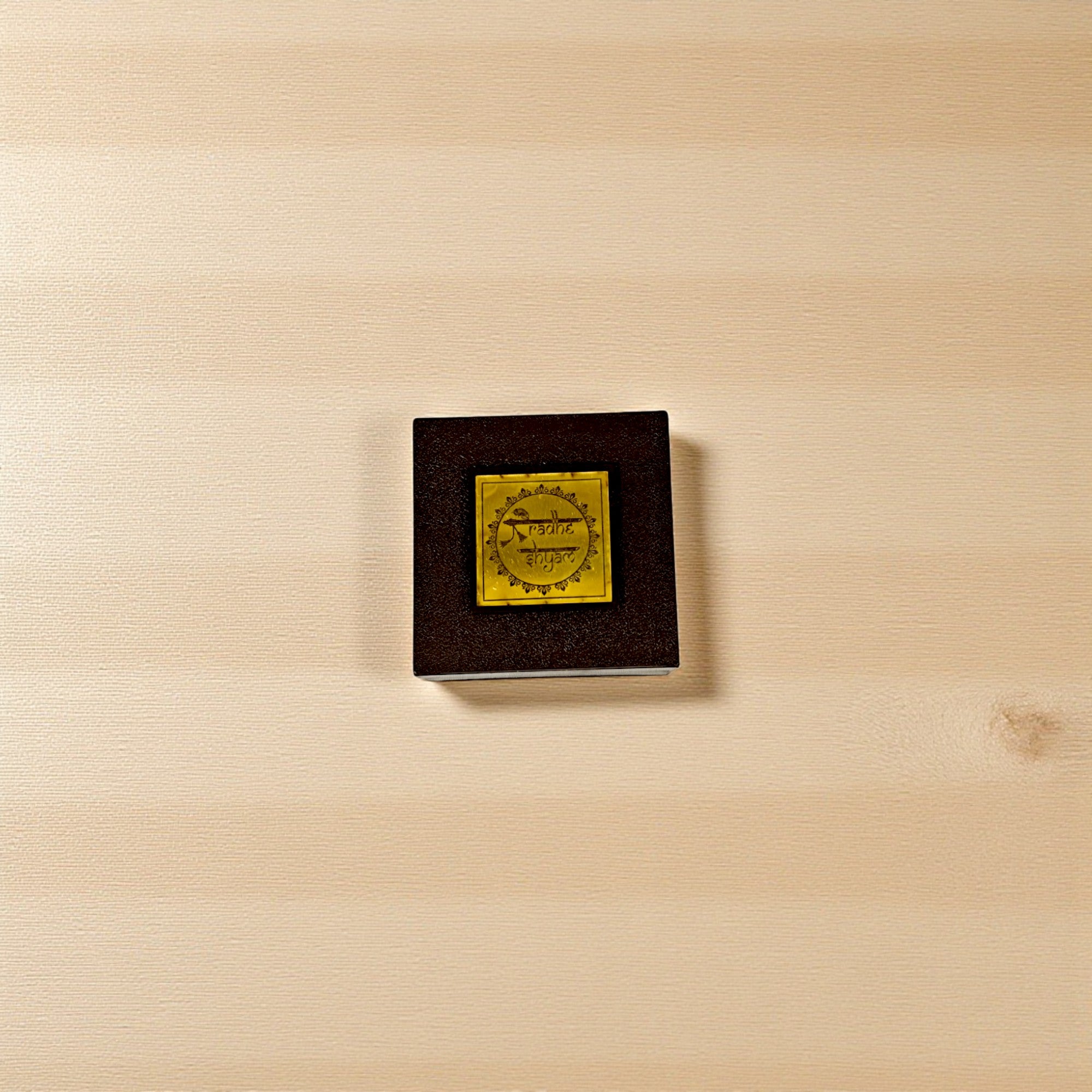 Gold-Silver Plated Radha Krishna Ji Charan Paduka Prayer Box