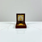 Gold-Silver Plated Shree Laxmi Ji Charan Paduka Prayer Box