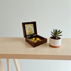 Gold-Silver Plated Shree Laxmi Ji Charan Paduka Prayer Box