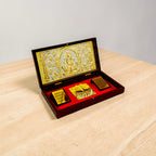 Gold Plated Lord Ganesha Pooja Gift Set with Premium Box