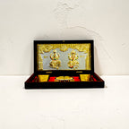 Gold and Silver Plated Shri Laxmi ji & Lord Ganesha Pooja Gift Set with Premium Box