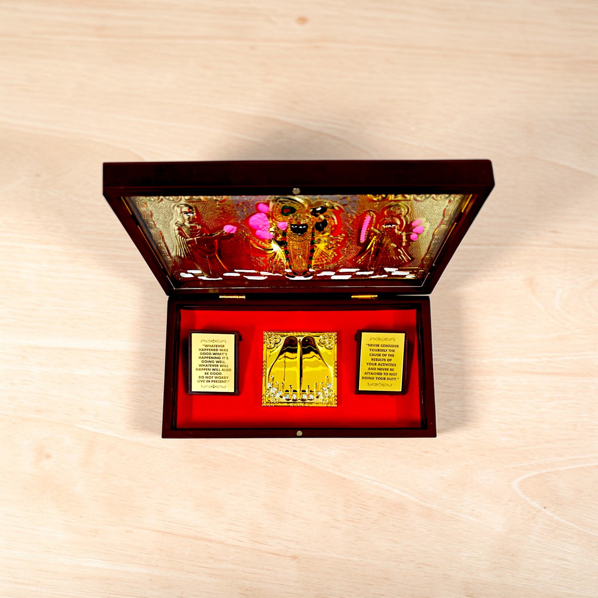 Gold and Silver Plated Shri Krishna ji Pooja Gift Set with Premium Box