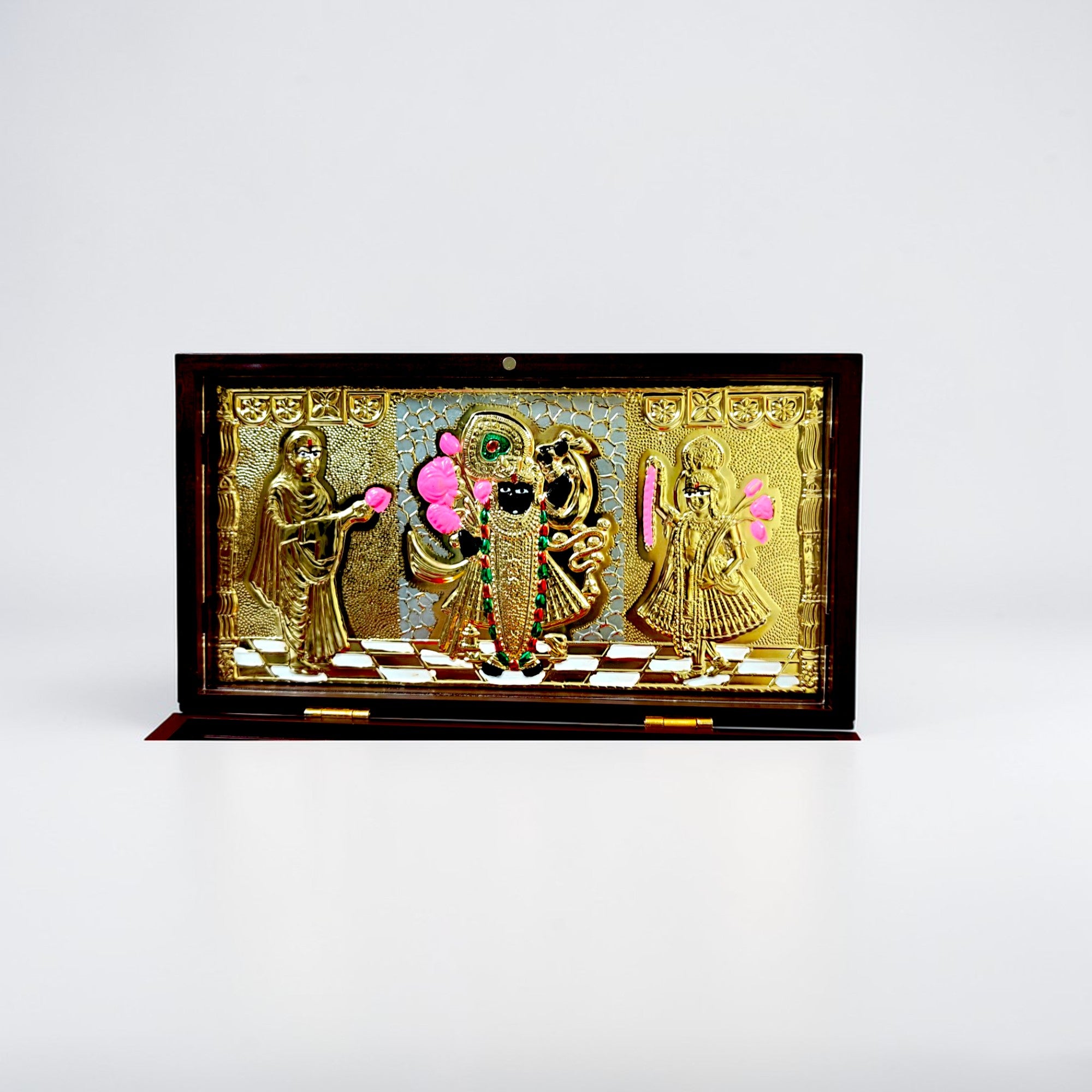Gold and Silver Plated Shri Krishna ji Pooja Gift Set with Premium Box
