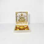 Gold Plated Shri Laxmi ji Pooja Gift Set with Premium Box