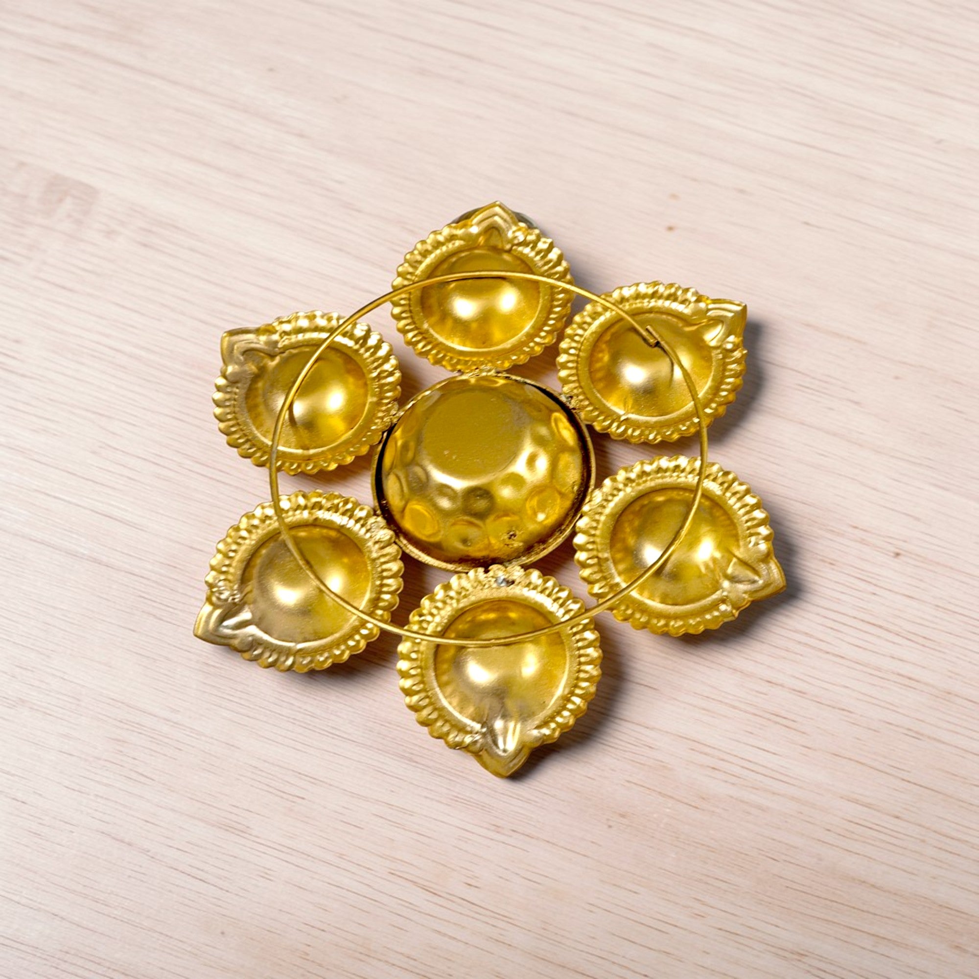 Brass 7 Diya Urli Set for Pooja & Home Décor