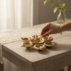 Brass 7 Diya Urli Set for Pooja & Home Décor