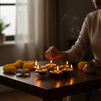 Brass 7 Diya Urli Set for Pooja & Home Décor