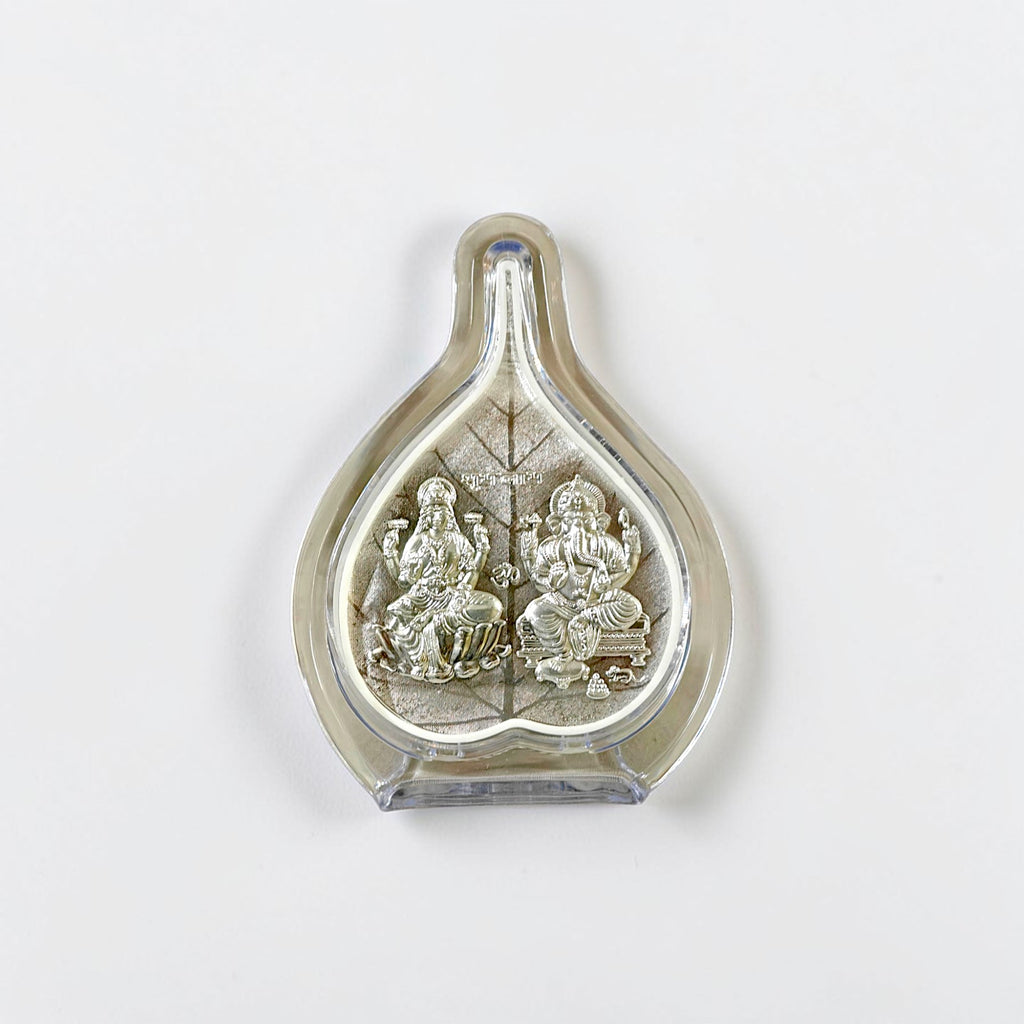 Laxmi Ganesh 999 Silver Plated Idol Frame