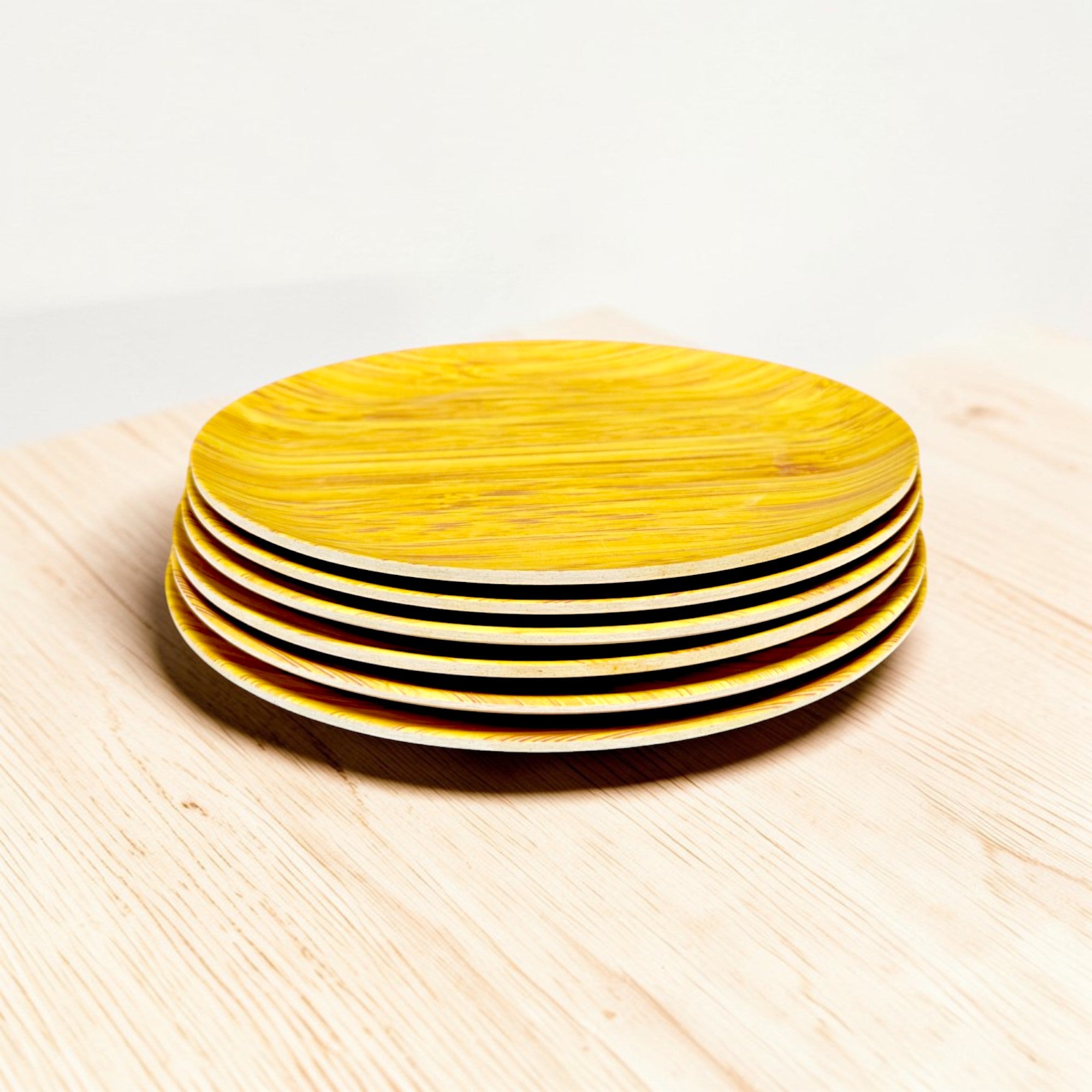 Eco-Friendly Bamboo Fiber Dinner Plates Set of 6