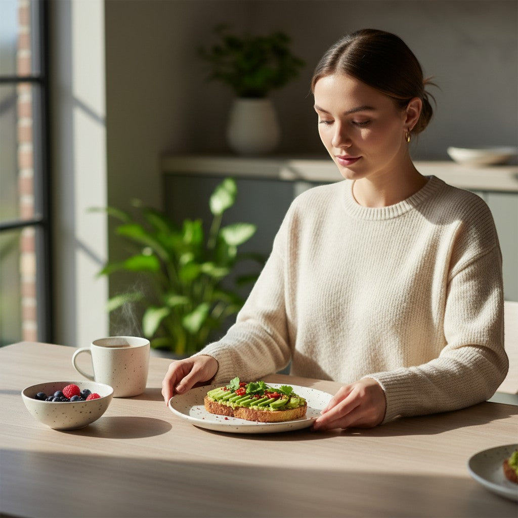 Eco-Friendly Bamboo Fiber Dinner Plates Set of 6