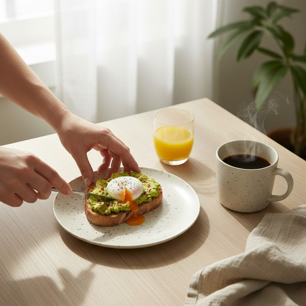 Eco-Friendly Bamboo Fiber Dinner Plates Set of 6