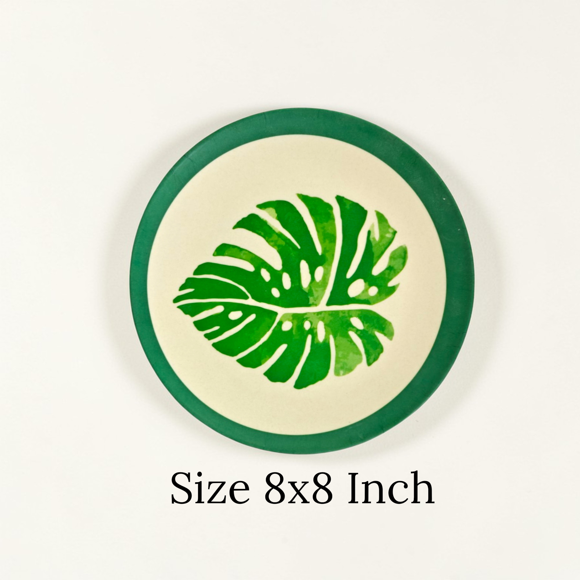 Eco-Friendly Bamboo Fiber Dinner Plates Set of 6