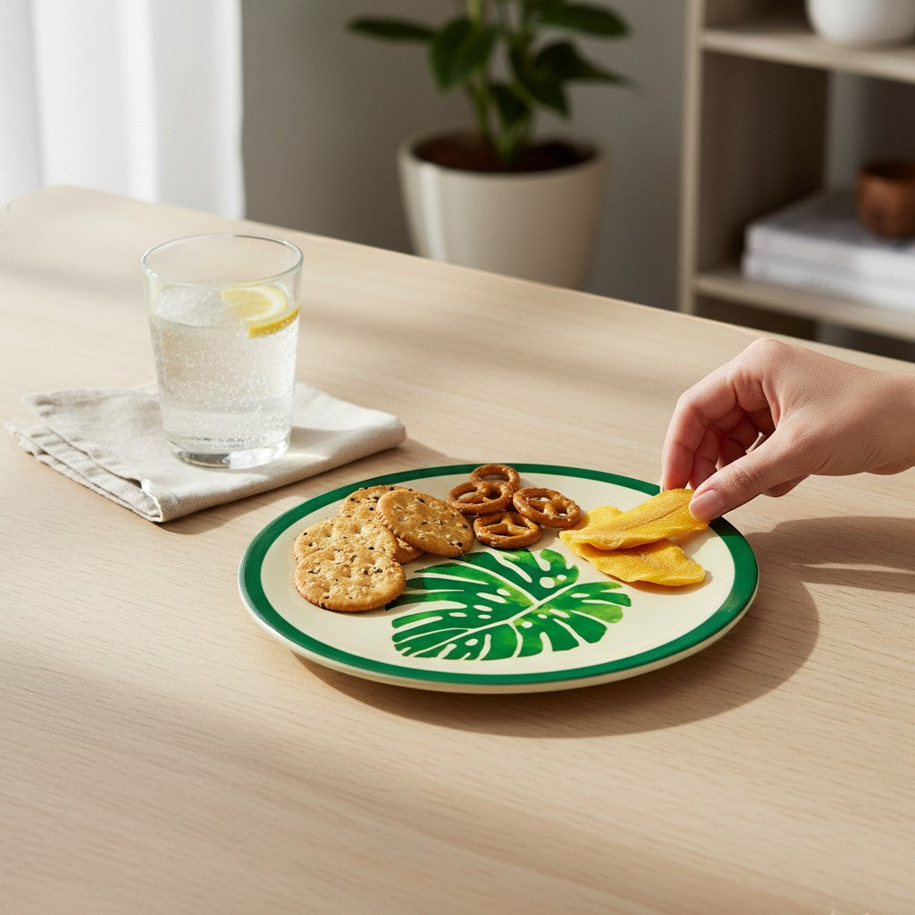 Eco-Friendly Bamboo Fiber Dinner Plates Set of 6