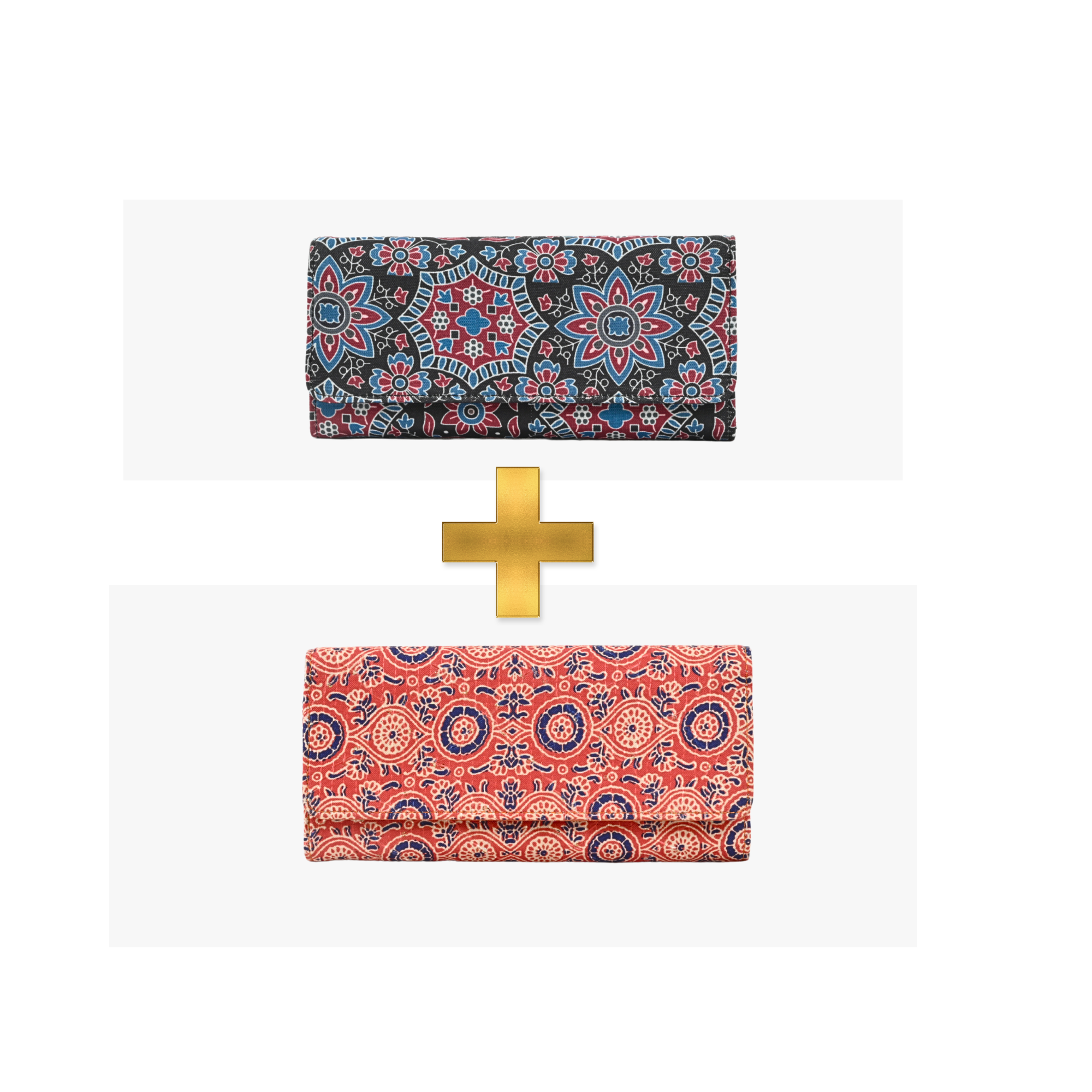 Premium Fabric Hand Wallet Combo – Set of 2